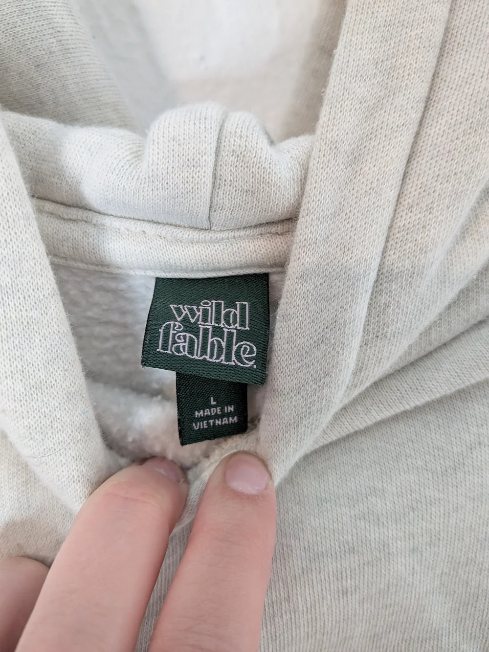 wild fable Womens Cream Pullover Hoodie - Picture 3 of 3